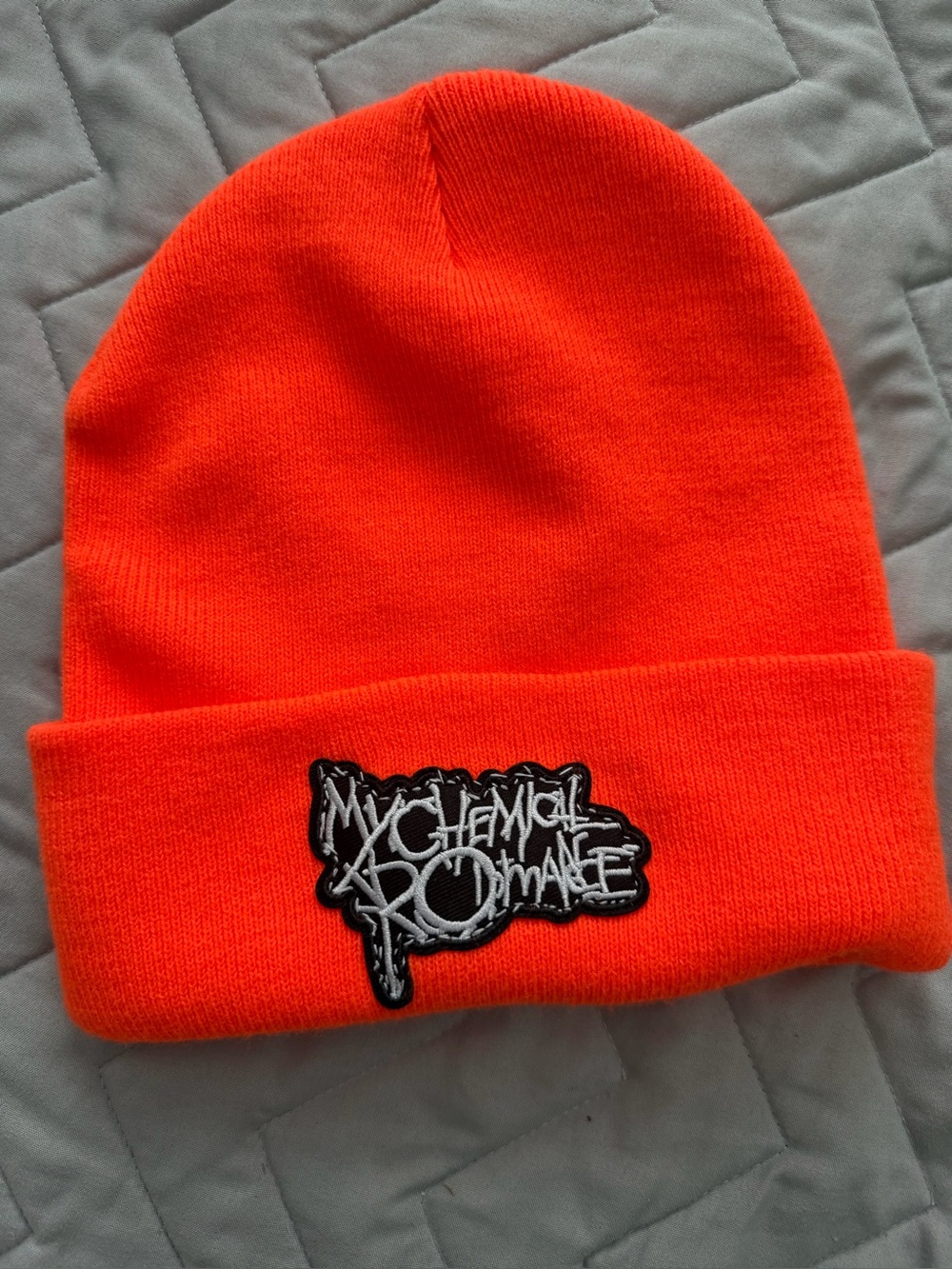 NWOT My Chemical Romance Neon Orange Beanie